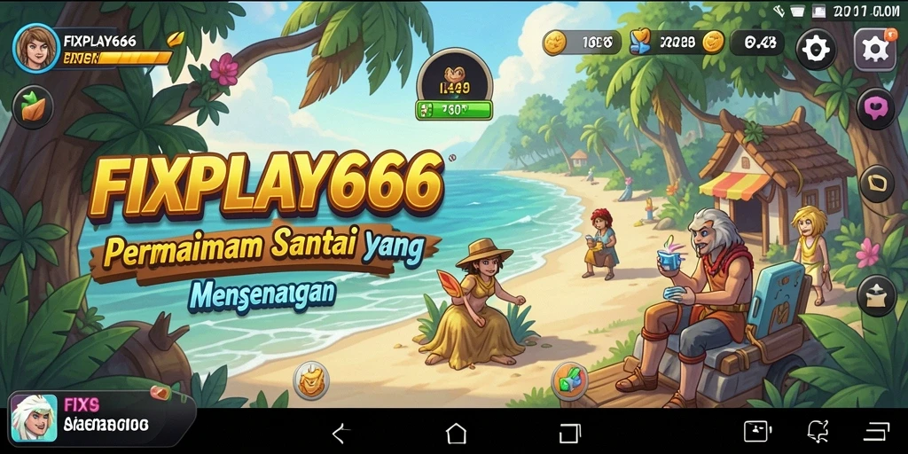Tampilan gameplay FIXPLAY666 yang cerah dan menyenangkan.