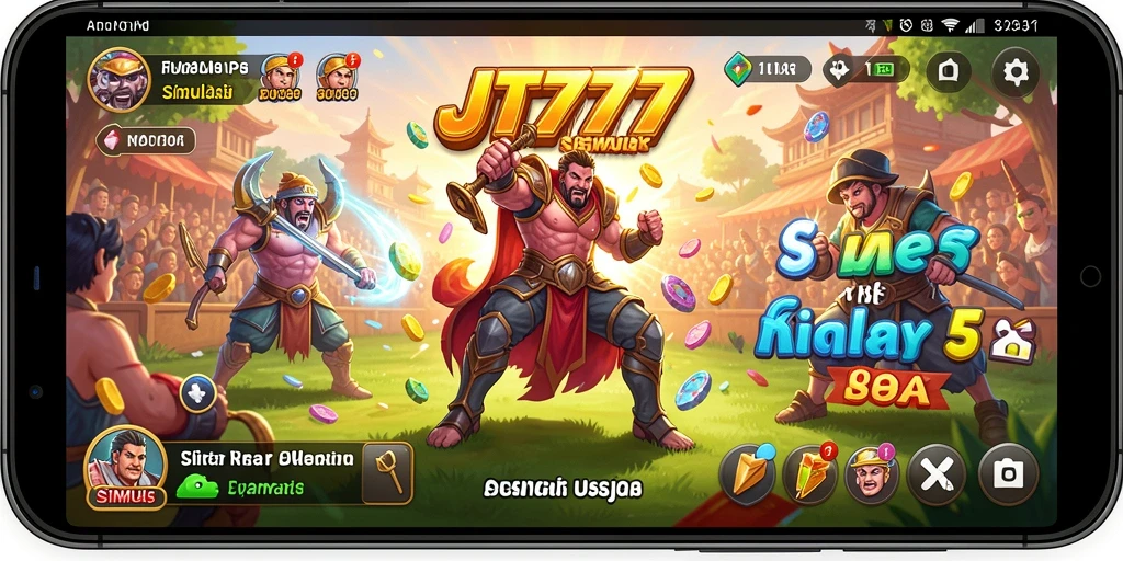 Screenshot JT777 menunjukkan gameplay simulasi yang menarik dan interaktif.
