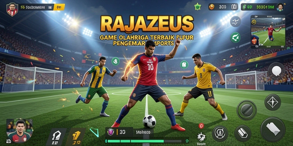 Tampilan dinamis gameplay RAJAZEUS dalam olahraga yang kompetitif.