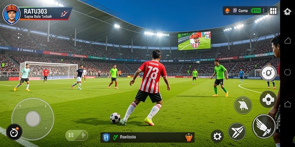 Gameplay menegangkan di lapangan sepak bola RATU303.
