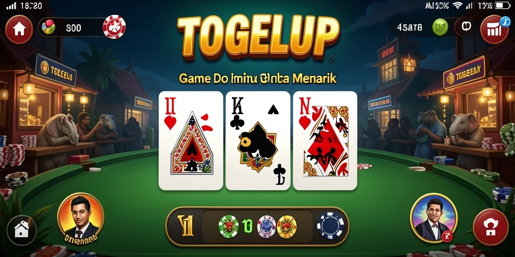 Tampilan gameplay TOGELUP yang menarik dan mendebarkan.